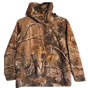 Realtree AP Camo Hoodie Kids Large Forest Hunting‎ Fleece Pullover Sweatshirt